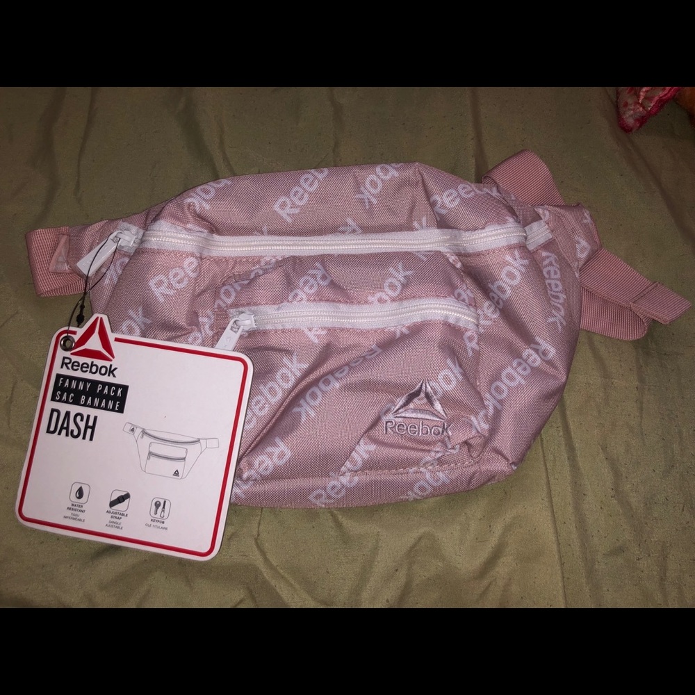 Blush pink Reebok fanny pack